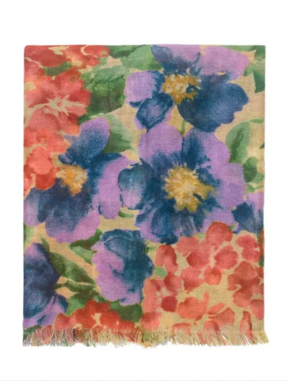 Patricia Nash Floral French Hydrangeas Print Scarf - NWT